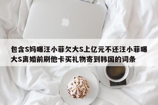 包含S妈曝汪小菲欠大S上亿元不还汪小菲曝大S离婚前刷他卡买礼物寄到韩国的词条
