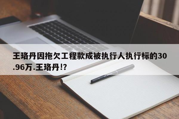王珞丹因拖欠工程款成被执行人执行标的30.96万.王珞丹!？